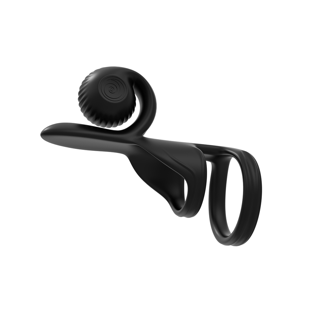 Fully assembled Black Snail Vibe vibrator with smooth exterior