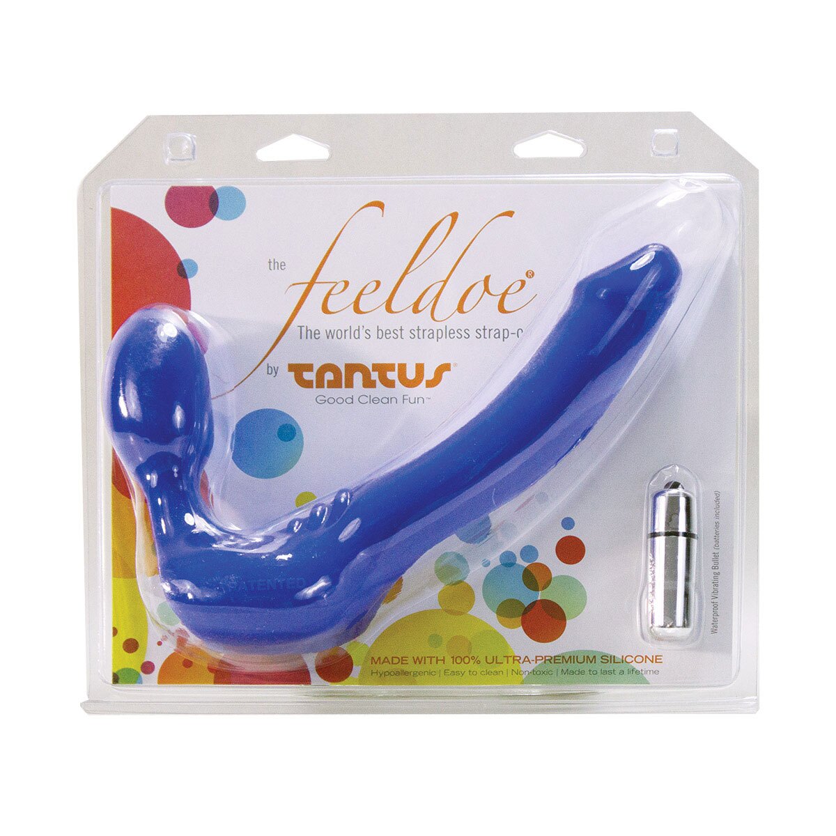Close-up of the Blue Tantus vibrator for texture detail