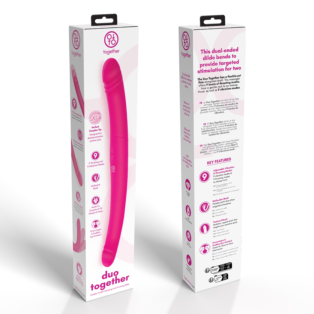 Close-up of the  Together Vibe vibrator for texture detail