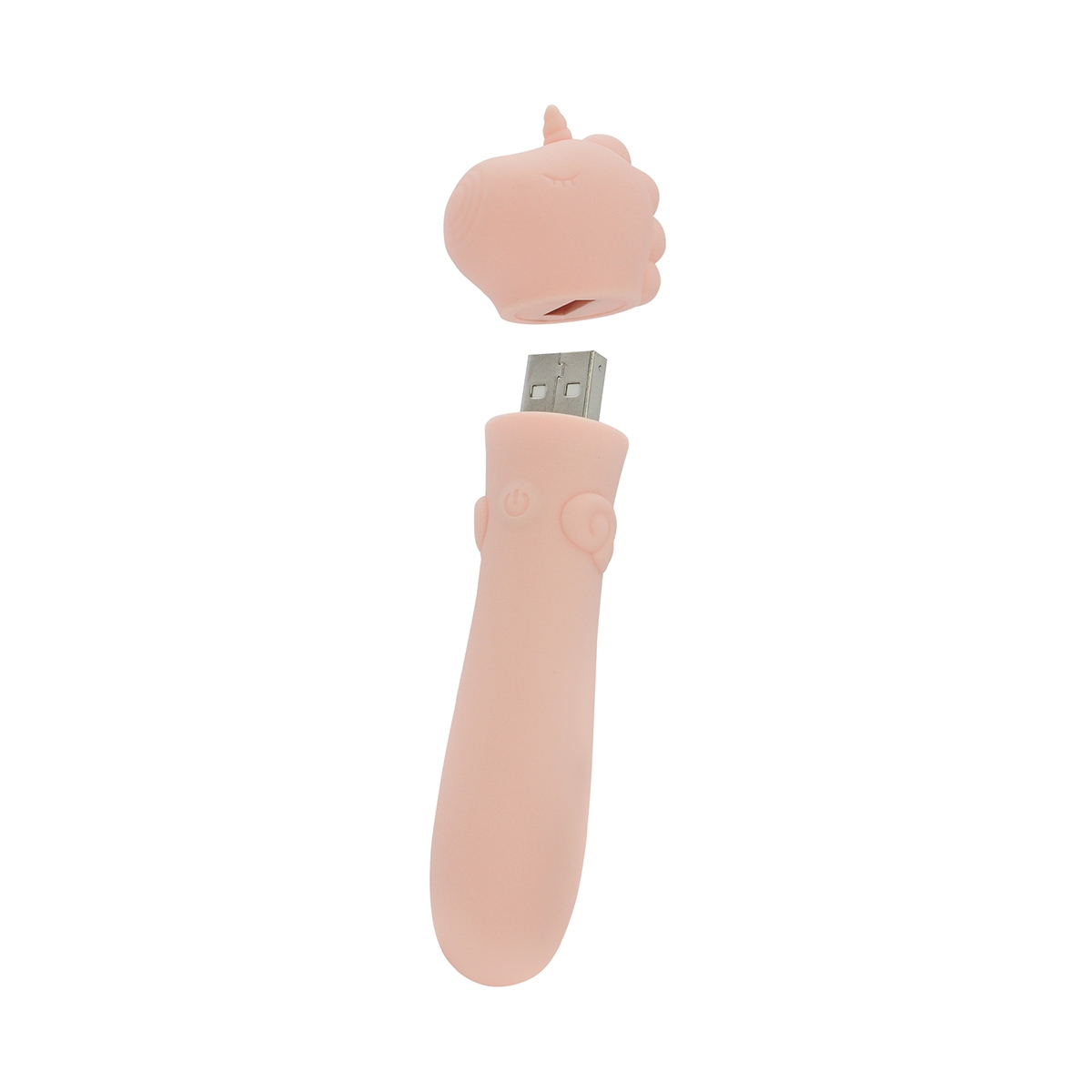 Product image of the Pink Peach Creative Conceptions vibrator on clean background