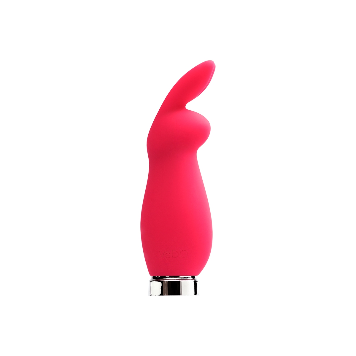 Angled view of the Pink VeDO vibrator designed for intimate use