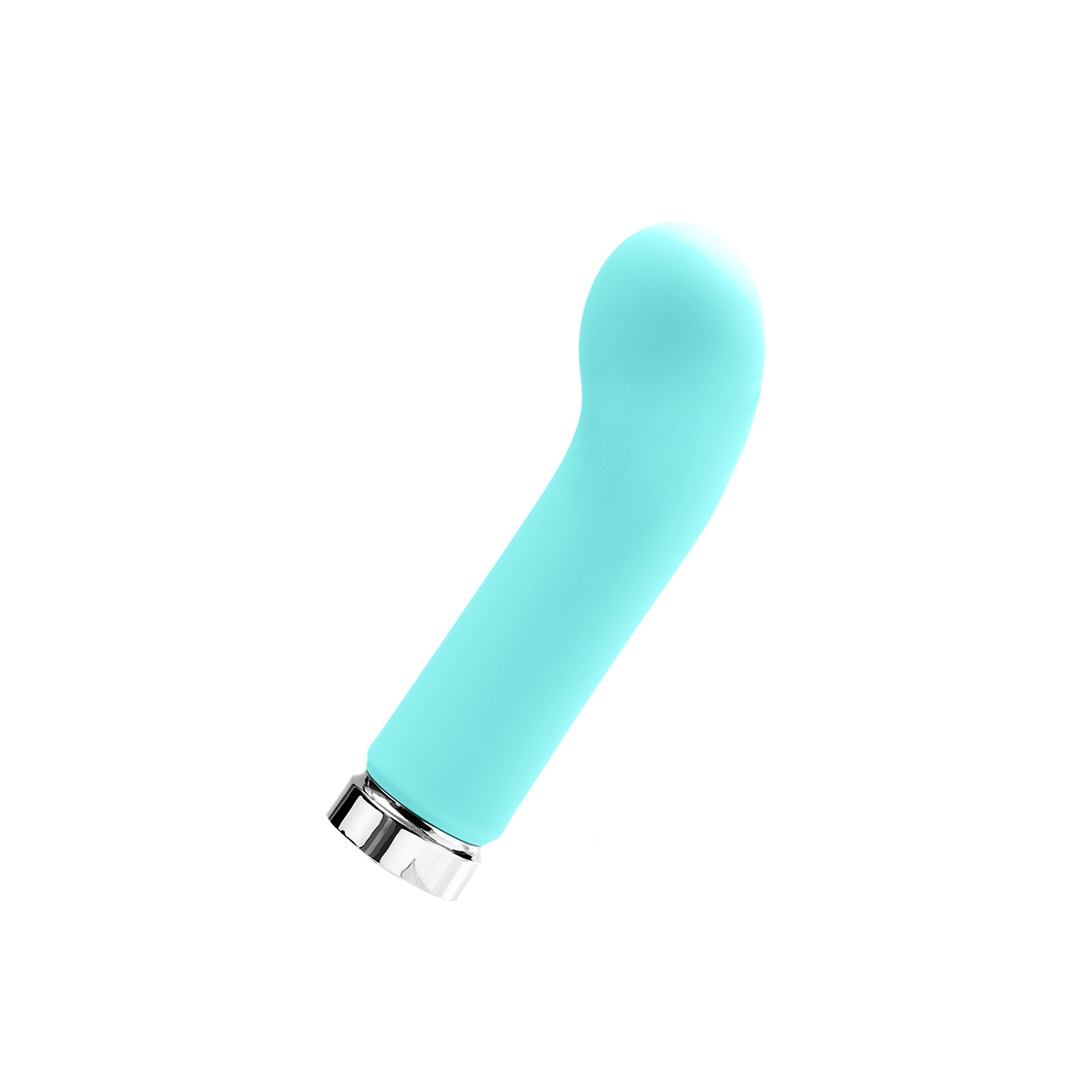 Angled view of the Turquoise VeDO vibrator designed for intimate use