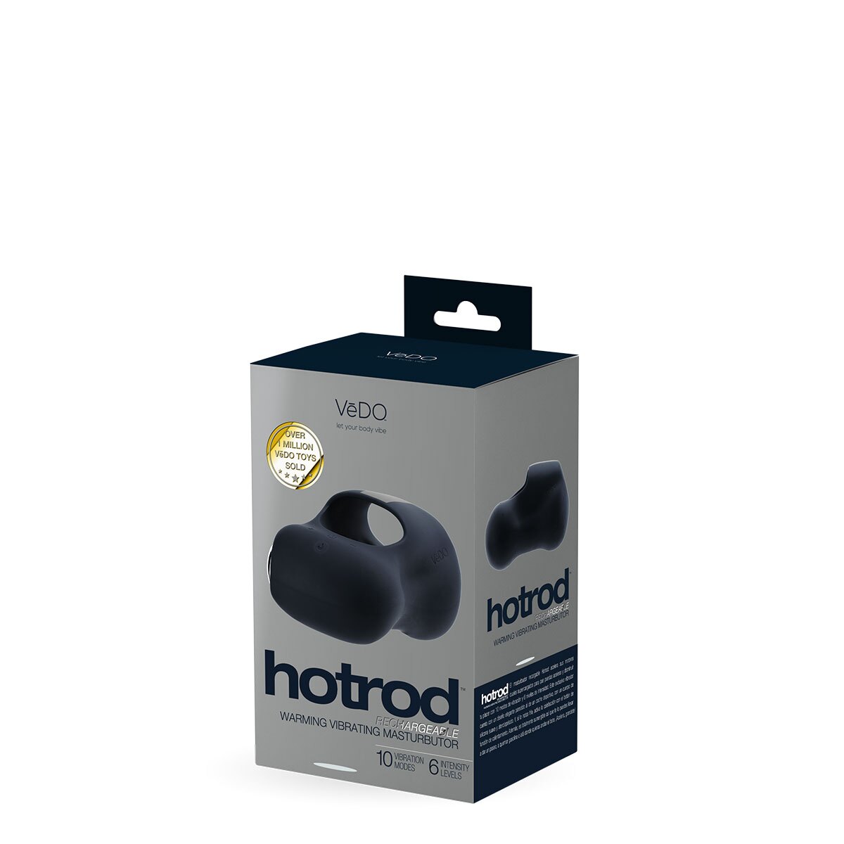 Close-up of the Black VeDO vibrator for texture detail