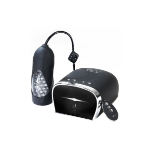 VeDO vibrator Hummer 2.0 Ultimate BJ Machine shown in hand for scale