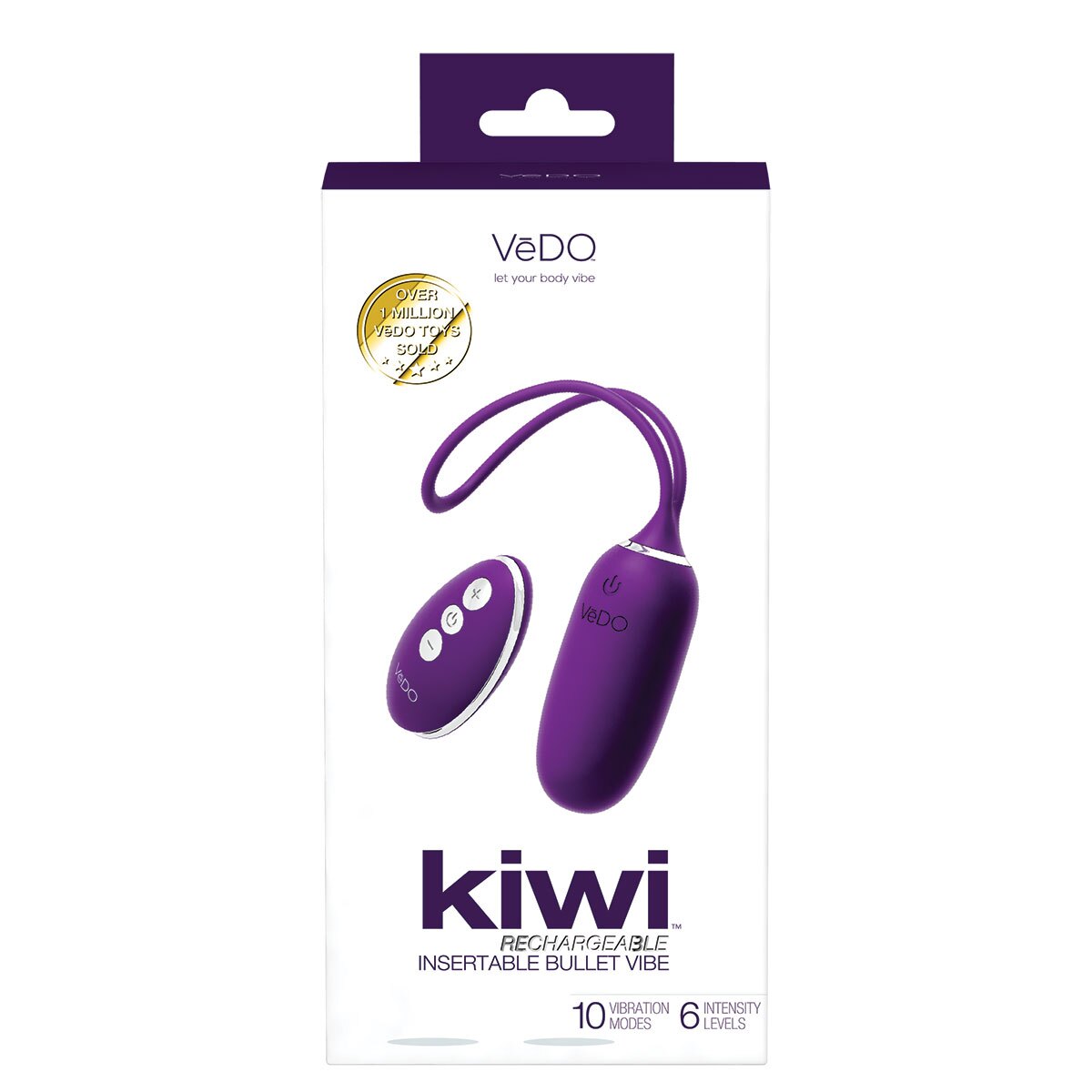 Fully assembled Purple VeDO vibrator with smooth exterior