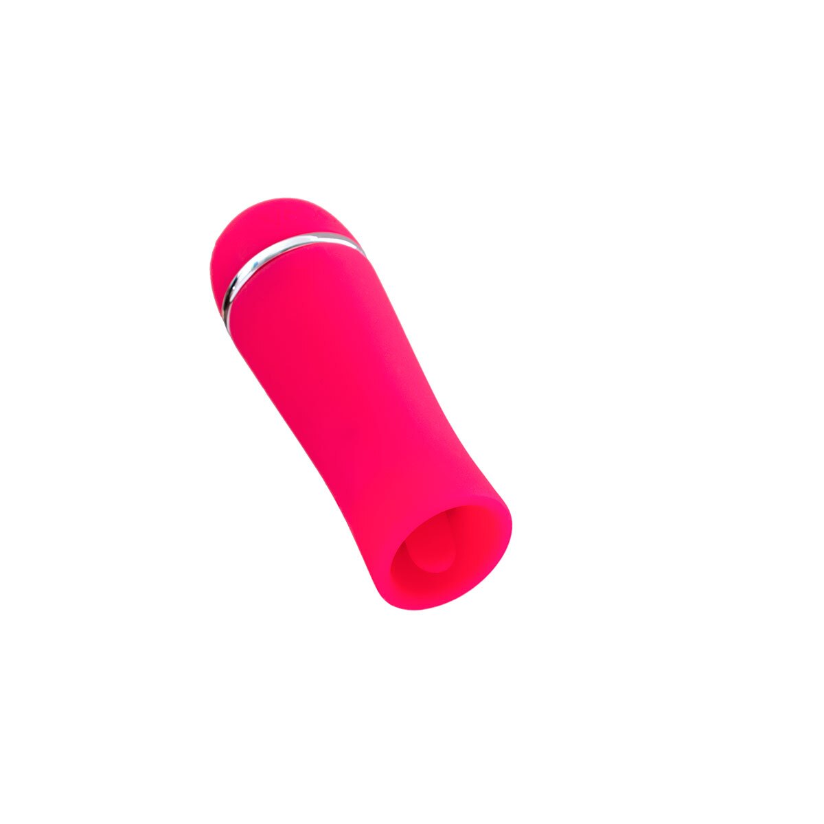Angled view of the Pink VeDO vibrator designed for intimate use