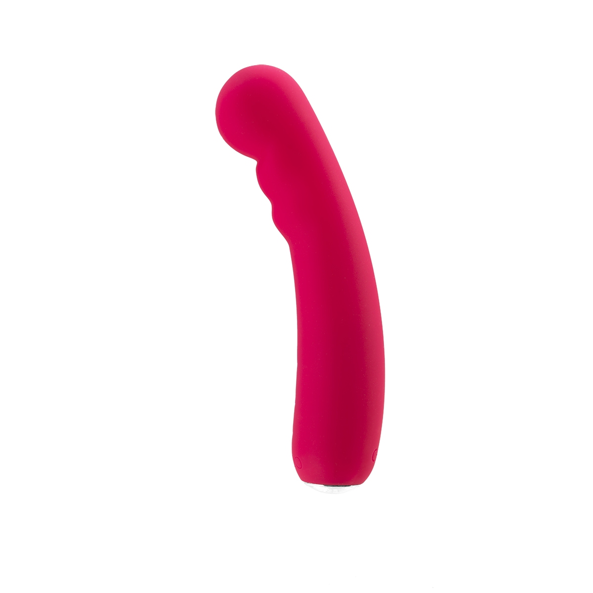 Angled view of the Pink VeDO vibrator designed for intimate use