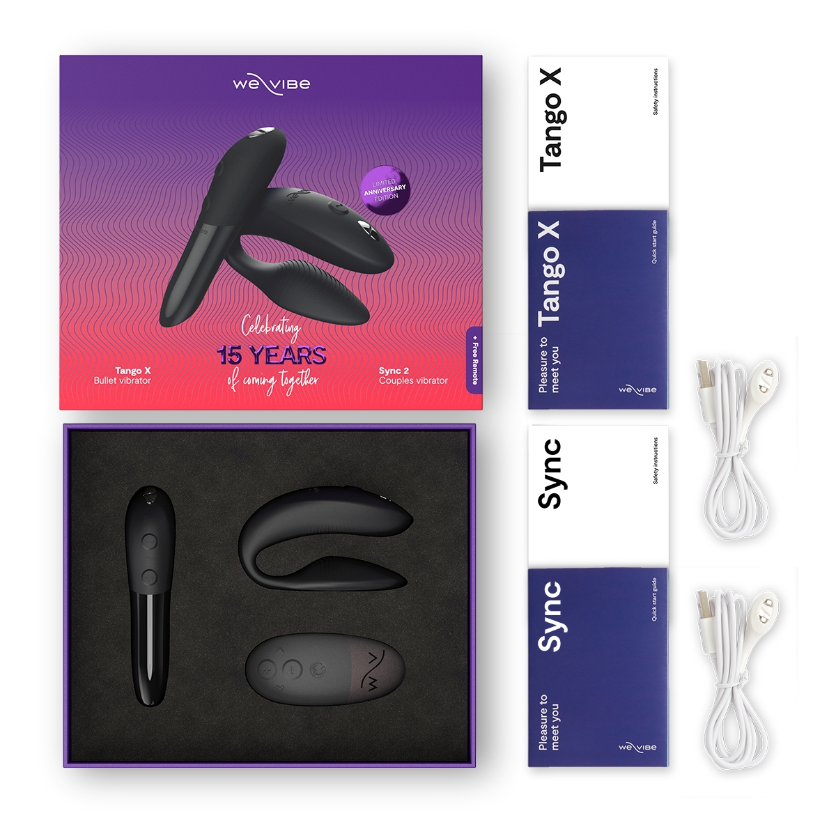 Fully assembled  We-Vibe vibrator with smooth exterior
