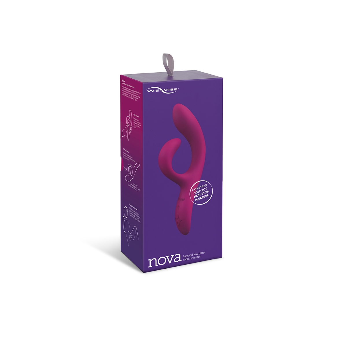 The  We-Vibe vibrator resting on soft fabric surface