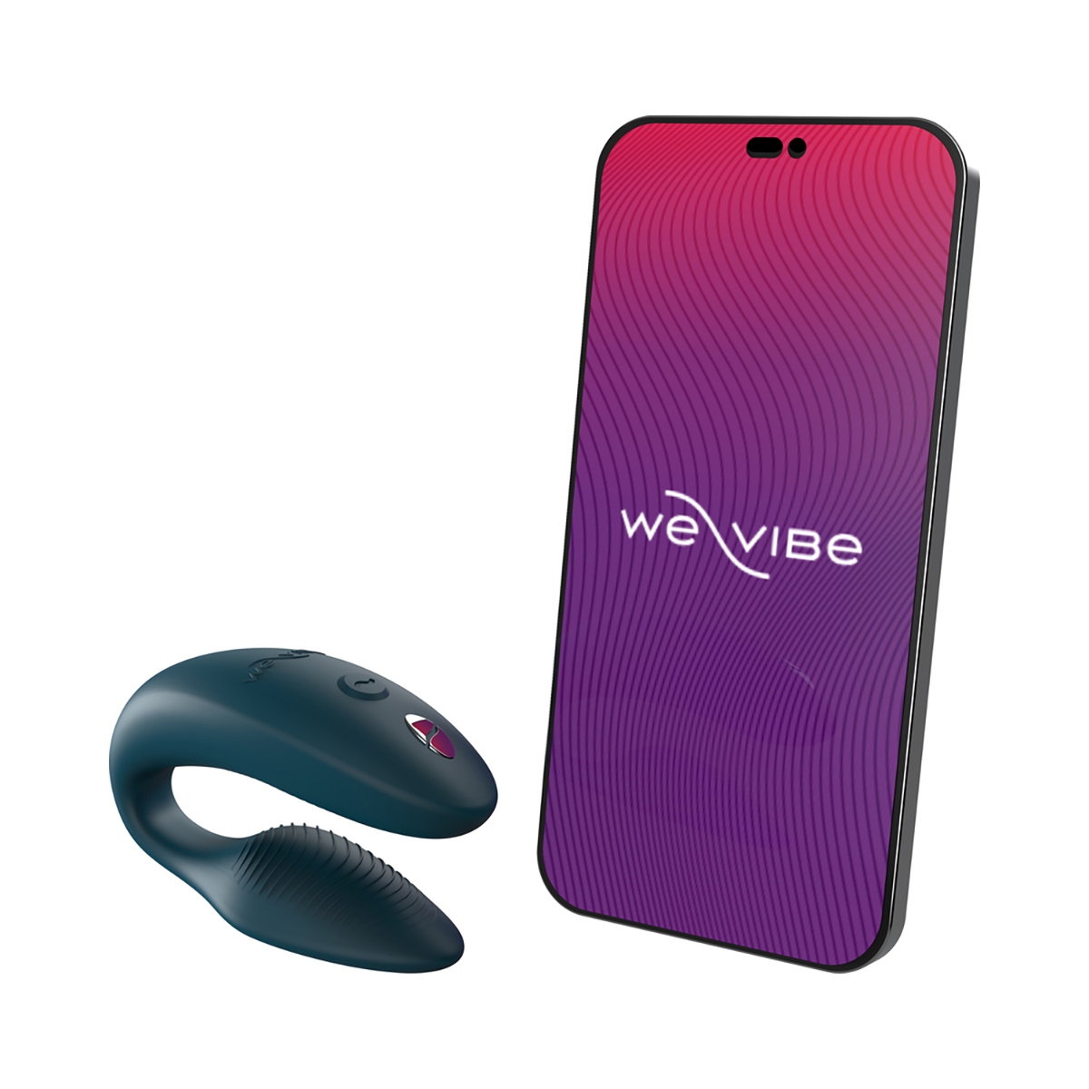 Angled view of the Green We-Vibe vibrator designed for intimate use