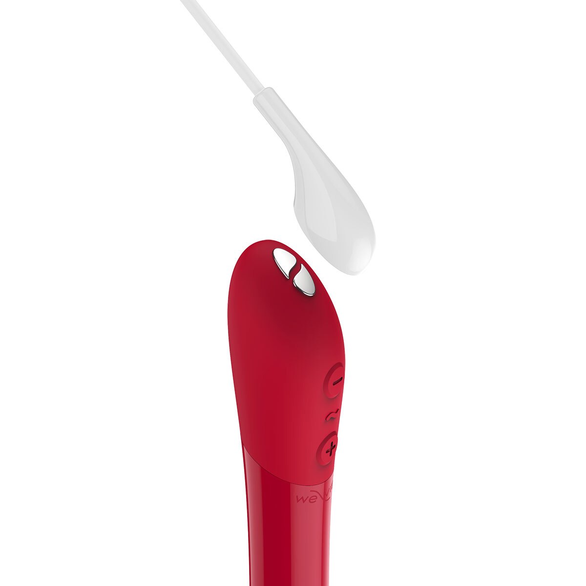 Fully assembled Red We-Vibe vibrator with smooth exterior