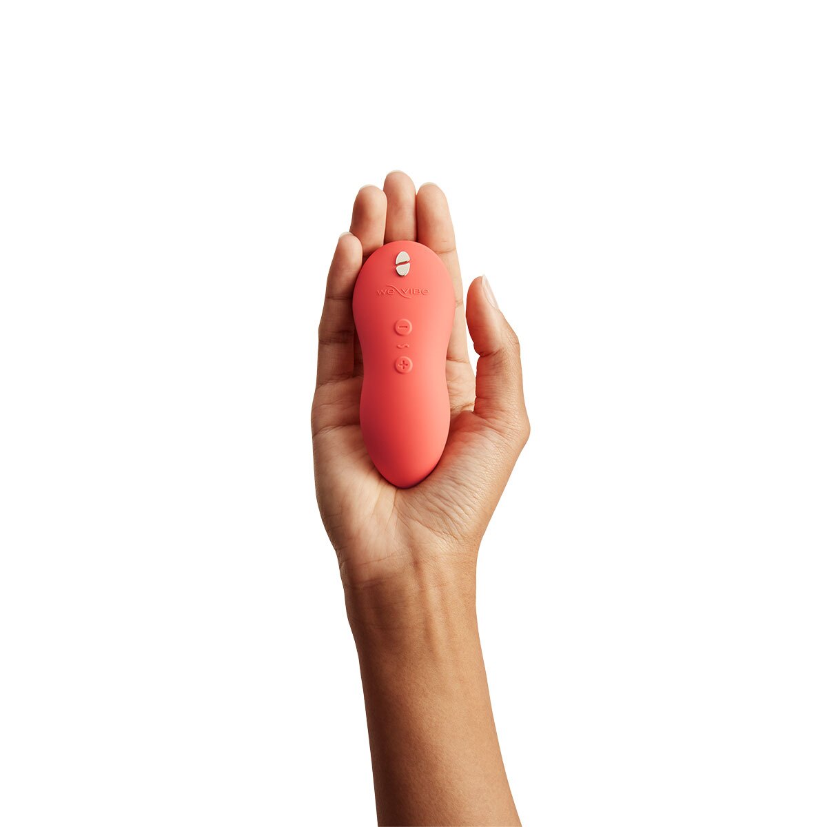 Fully assembled Coral We-Vibe vibrator with smooth exterior