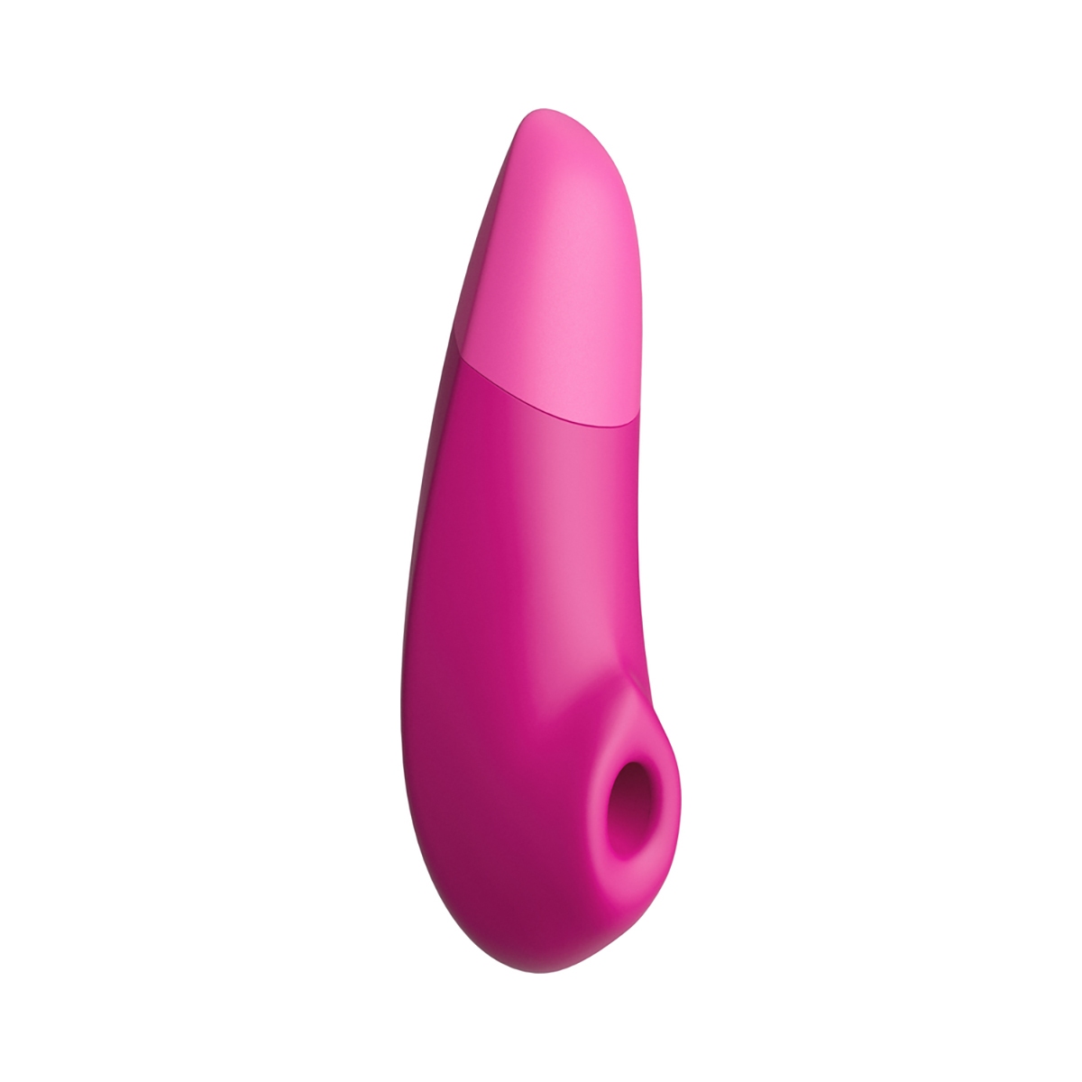 Angled view of the Pink Womanizer vibrator designed for intimate use
