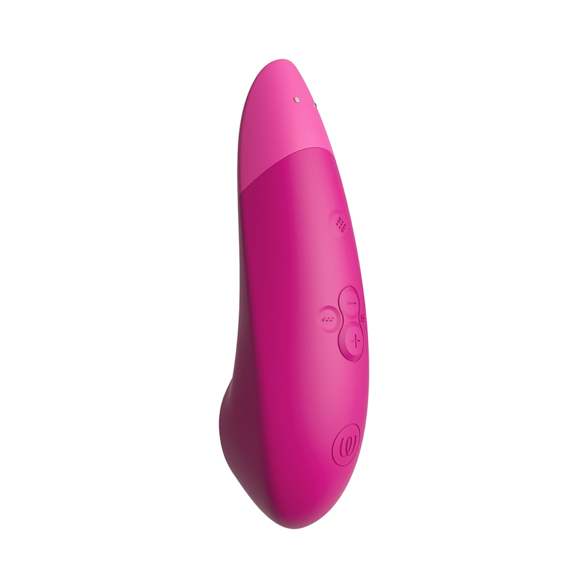 Fully assembled Pink Womanizer vibrator with smooth exterior