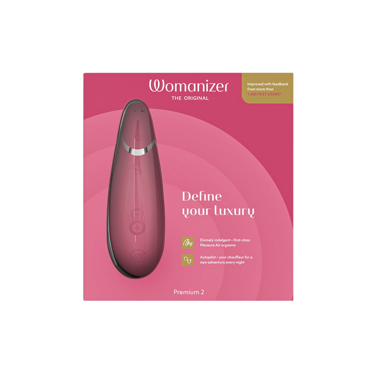 Close-up of the  Womanizer vibrator for texture detail
