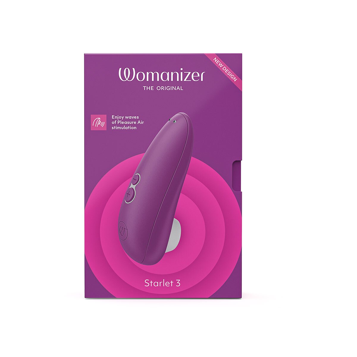 Close-up of the Violet Womanizer vibrator for texture detail