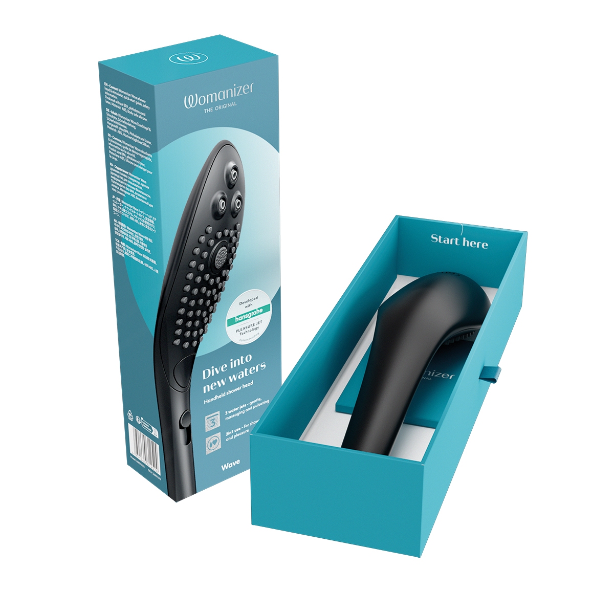Product image of the Black Womanizer vibrator on clean background