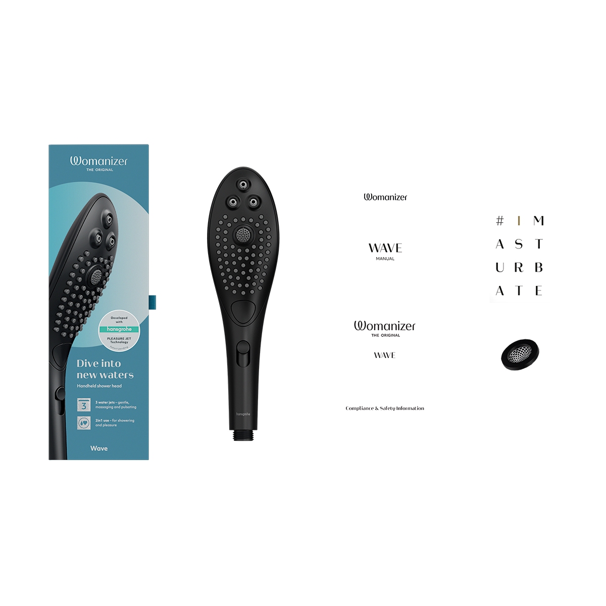 Fully assembled Black Womanizer vibrator with smooth exterior