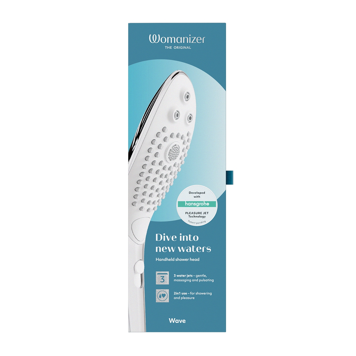 Waterproof design shown in the Chrome Womanizer vibrator