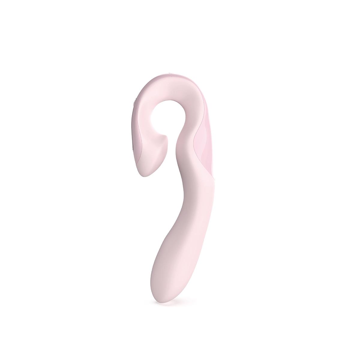 Angled view of the Pink Zini vibrator designed for intimate use