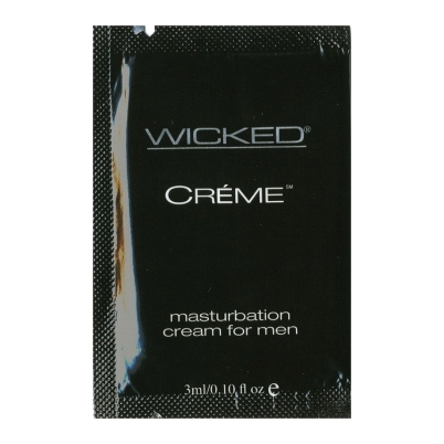 Bottle of .1 oz Water Based Lube Wicked Sensual Care showing clean, lightweight formula
