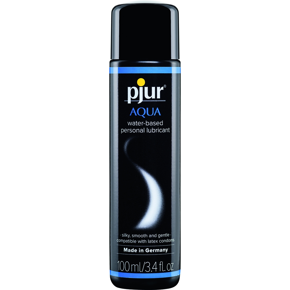 Bottle of 100 ml Water Based Lube Pjur showing clean, lightweight formula