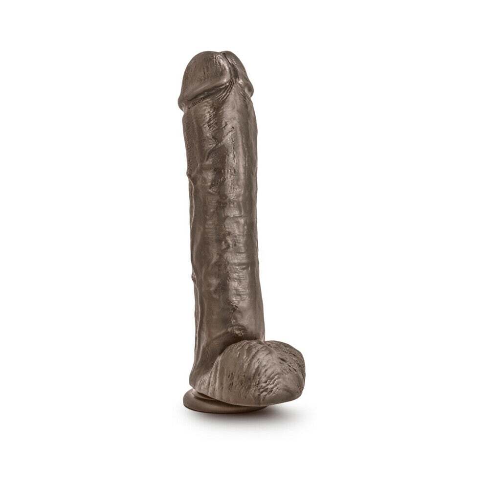 11.5 inch Dildo from Blush in Dark Brown designed for anal sex with Her or Him