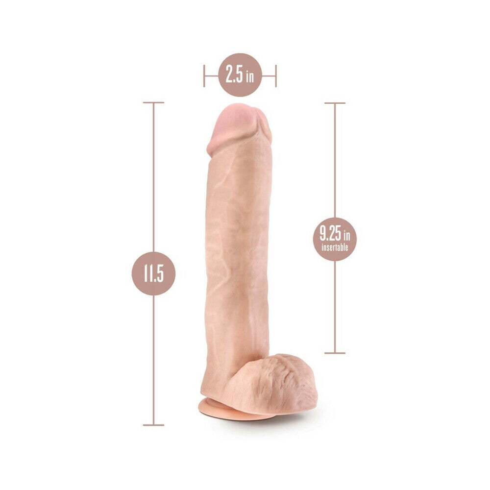 11.5 inch Dildo from Blush in Vanilla Ivory Beige pictured for anal pleasure for Her or Him