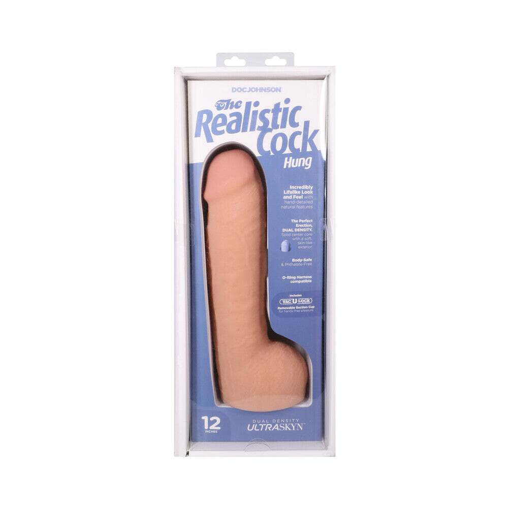 12 inch Dildo from Doc Johnson in Vanilla Ivory Beige pictured for anal pleasure for Her or Him