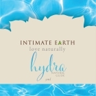 Bottle of 3 ml. Vegan Lube Intimate Earth showing plant-powered formula