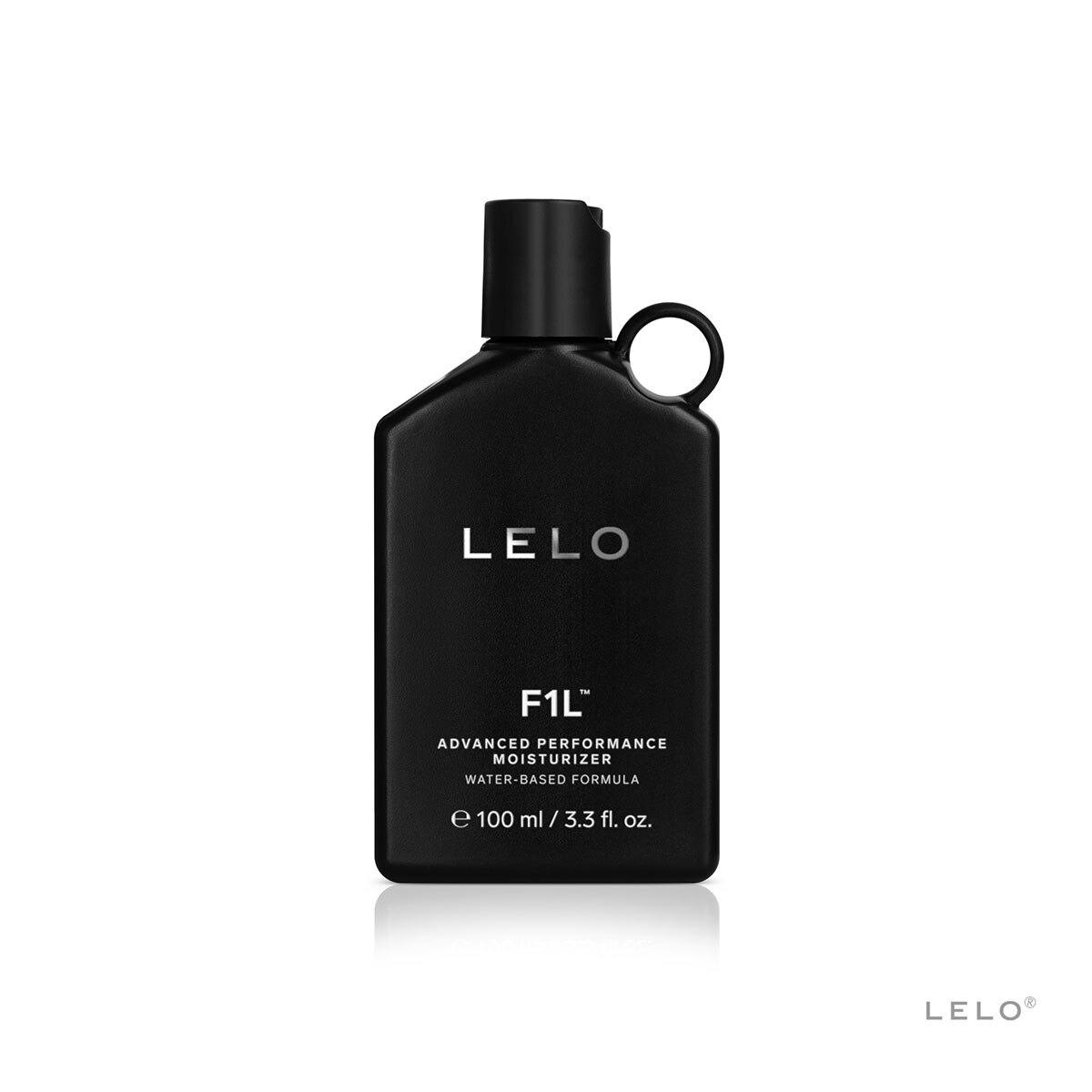 Bottle of 3.3 oz Water Based Lube LELO showing clean, lightweight formula