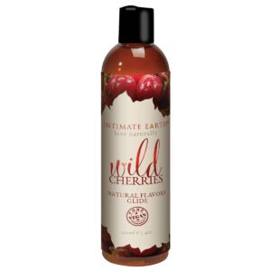 4 oz Vegan Lube Intimate Earth Flavored Glide - Wild Cherries