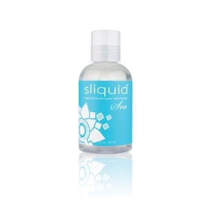 Bottle of 4.2 oz Vegan Lube Sliquid showing plant-powered formula