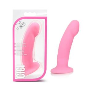 6.5 inch Dildo Blush Light Pink Luxe Cici Curved Silicone