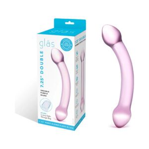 7.25 inch Dildo Electric Eel Light Purple Glas Double Trouble Glass