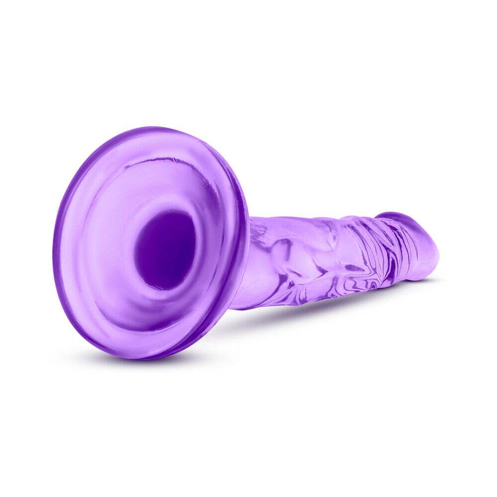5 inch Dildo by Blush in Purple shown for pegging Her or Him