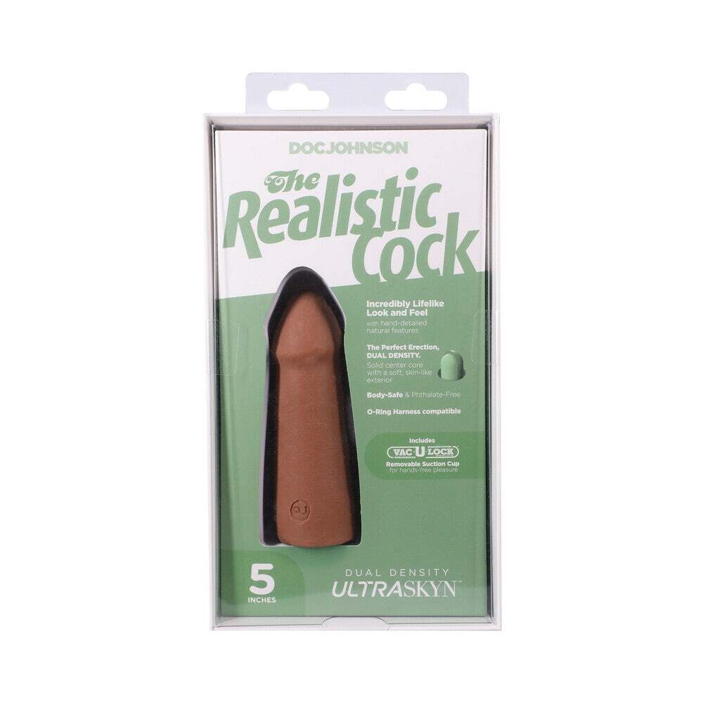5 inch Dildo from Doc Johnson in Tan Light Brown Mocha pictured for anal pleasure for Her or Him