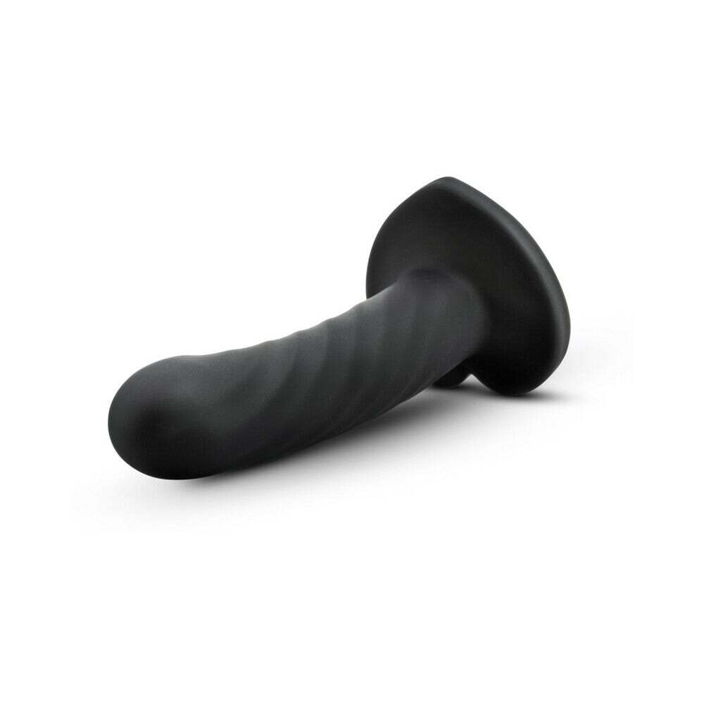 5.5 inch Dildo from Blush in Black designed for anal sex with Her or Him
