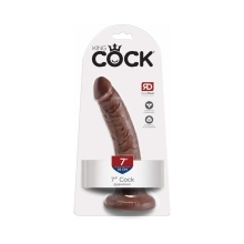 7 inch Dildo by Pipedream in Brown Chocolate Cocoa shown for use by Her or Him