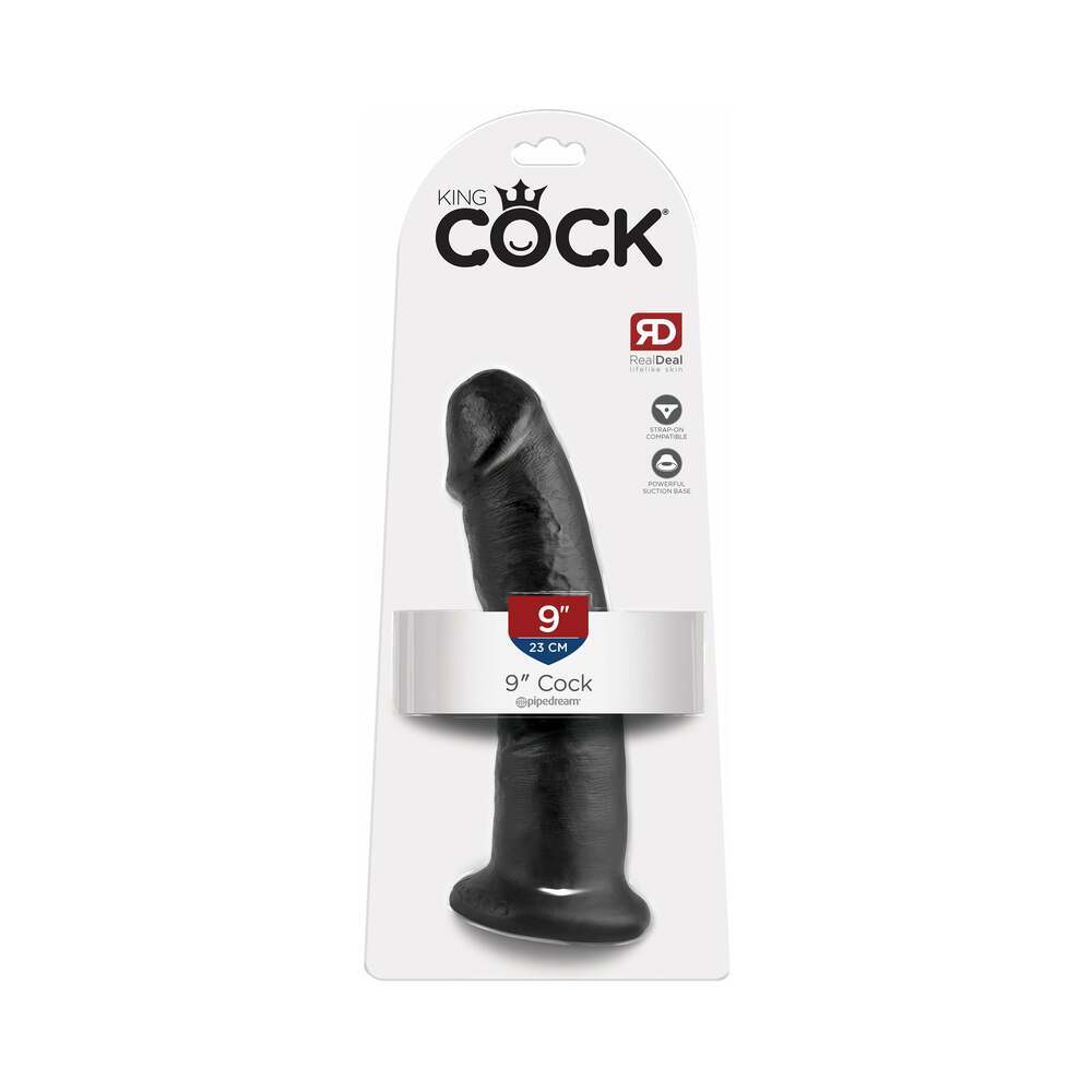 9 inch Dildo by Pipedream in Black shown for use by Her or Him
