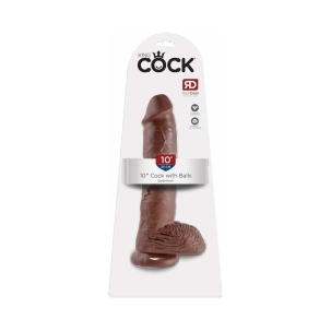 10 inch Dildo by Pipedream in Brown Chocolate Cocoa shown for use by Her or Him