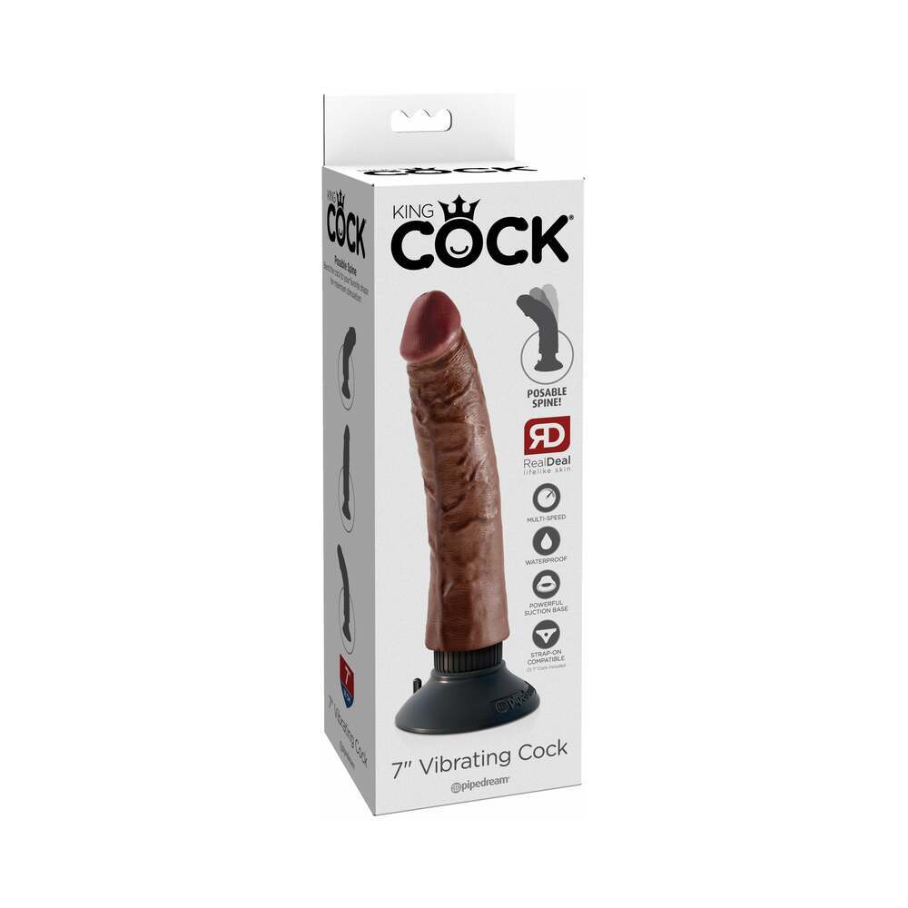 7 inch Dildo by Pipedream in Brown Chocolate Cocoa shown for use by Her or Him