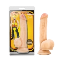8.5 inch Dildo by Blush in Vanilla Ivory Beige shown for use by Her or Him