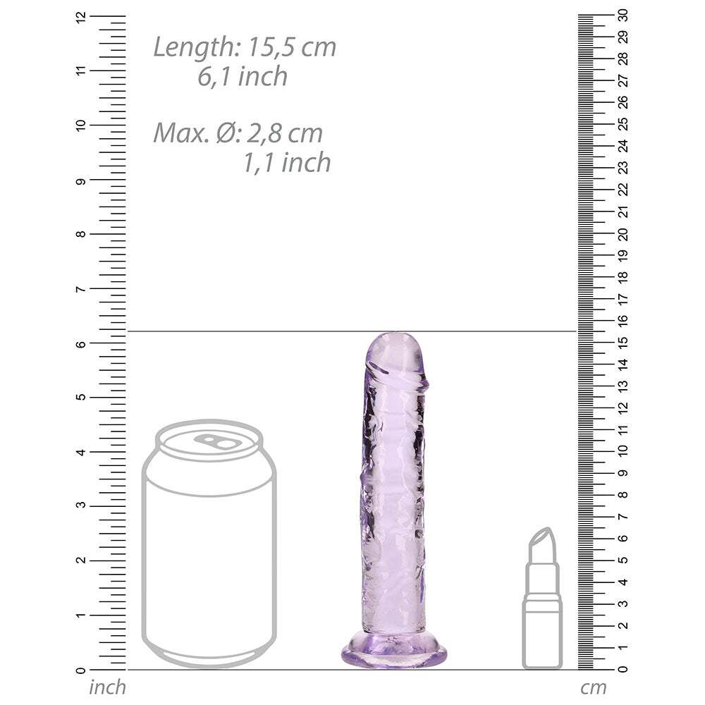 6 inch Dildo by Shots in Light Purple displayed for pegging Him or Her