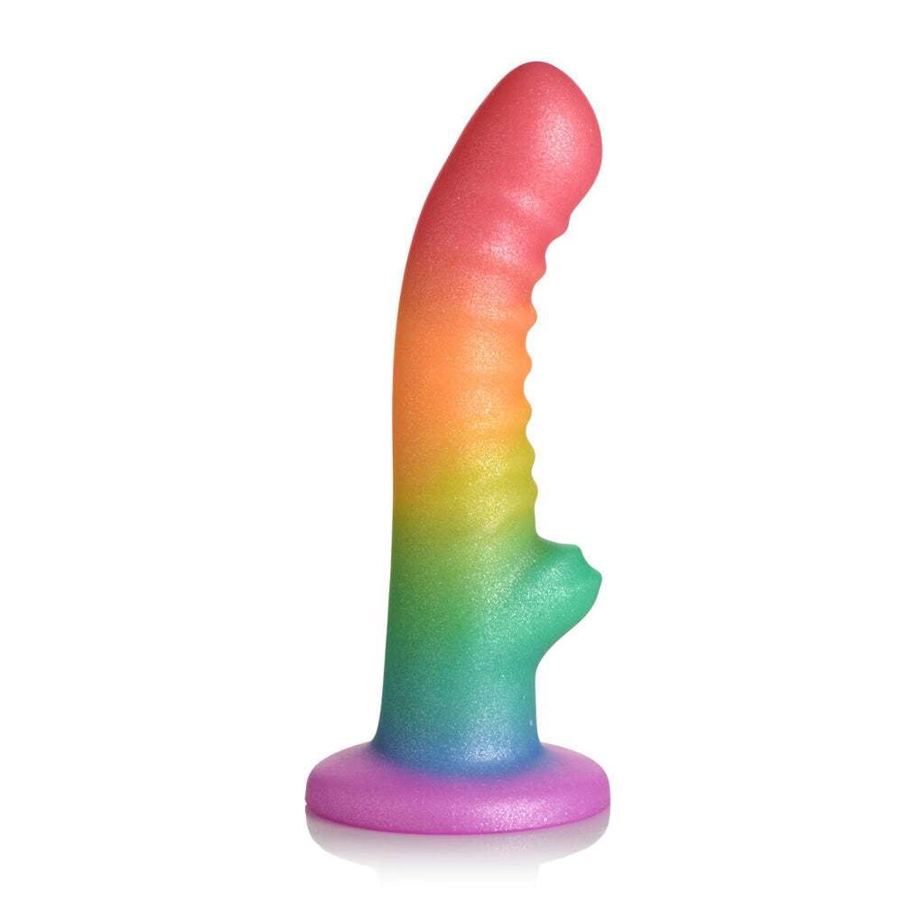 6.5 inch Dildo from Curve Novelties in Rainbow designed for anal sex with Her or Him