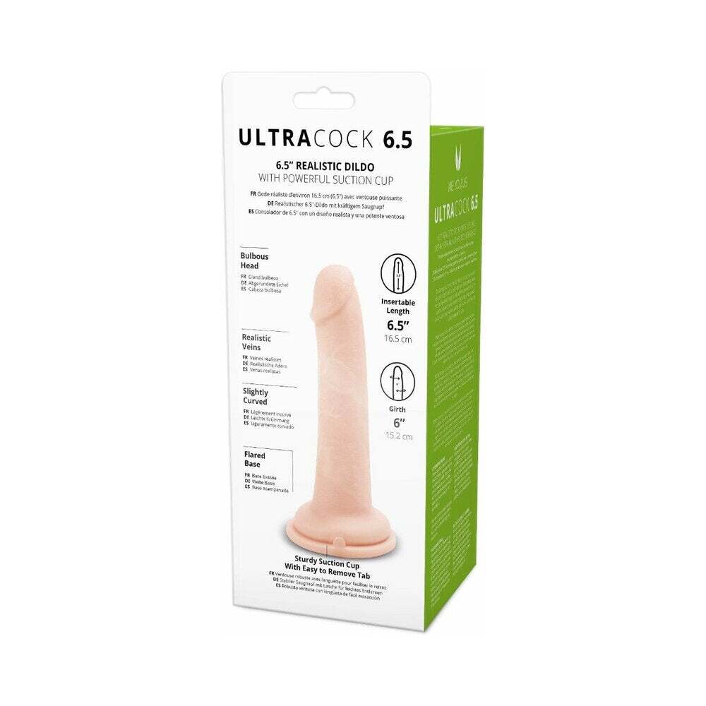 6.5 inch Dildo by Me You Us in Vanilla Ivory Beige shown for pegging Her or Him