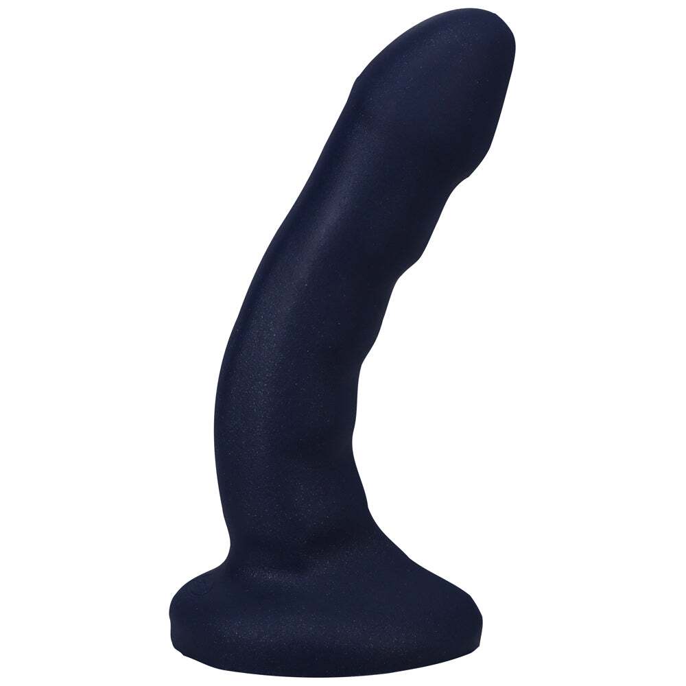 6.5 inch Dildo by Tantus in Blue shown for pegging Her or Him