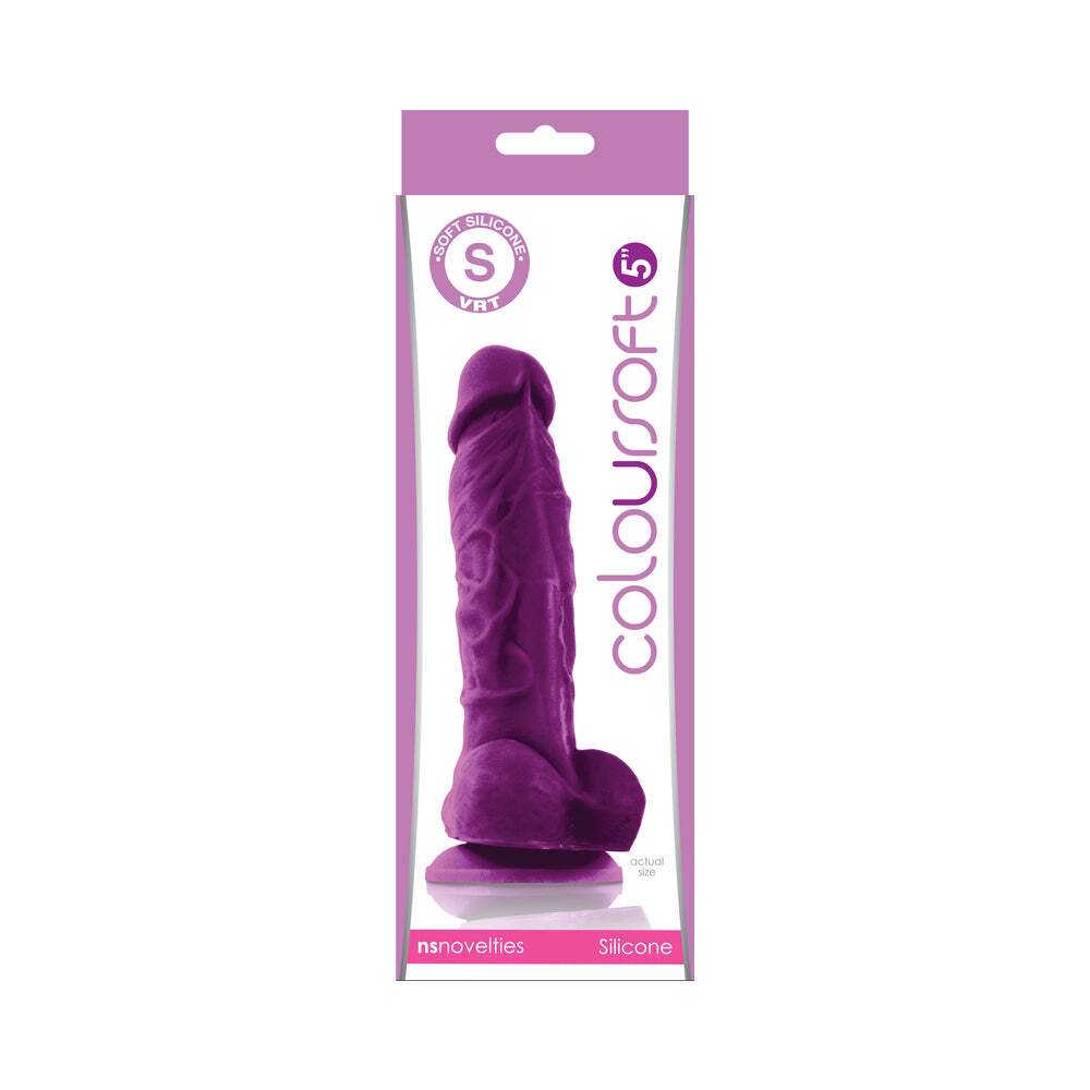 5 inch Dildo by NS Novelties in Purple shown for use by Her or Him