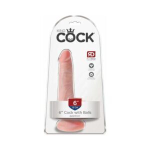 6 inch Dildo Pipedream Vanilla Ivory Beige King Cock Cock With Balls Realistic Suction Cup Beige