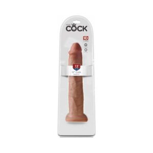 13 inch Dildo Pipedream Tan Light Brown Mocha King Cock Cock Realistic With Suction Cup